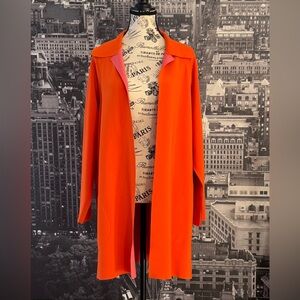 Norma Kamali Oversized Orange Swing Jacket || PTP: 22” || NWOT